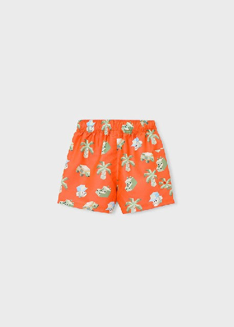 Bañador bermuda estampado     Naranja