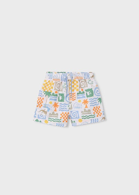 Bañador bermuda estampado     Nata