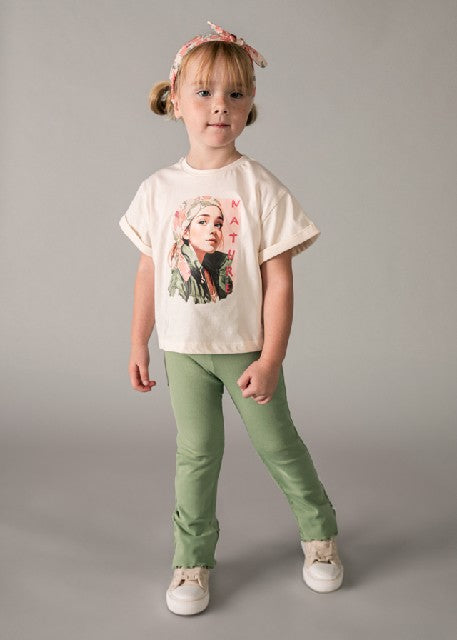Leggings flare canale         Musgo