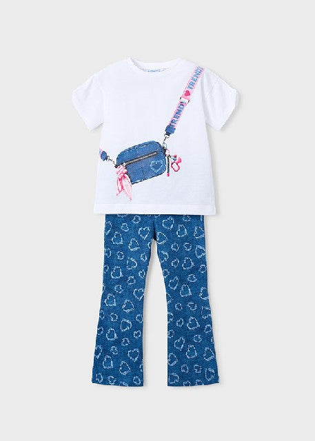 Conj. leggings flare          Corazon