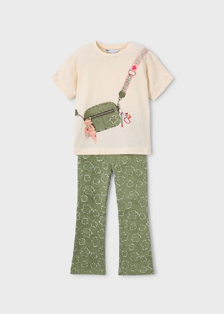 Conj. leggings flare          Flor