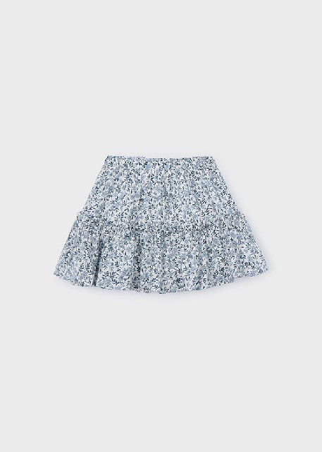 Falda dobby estampada         Celeste