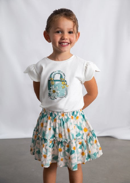 Falda dobby estampada         Lago