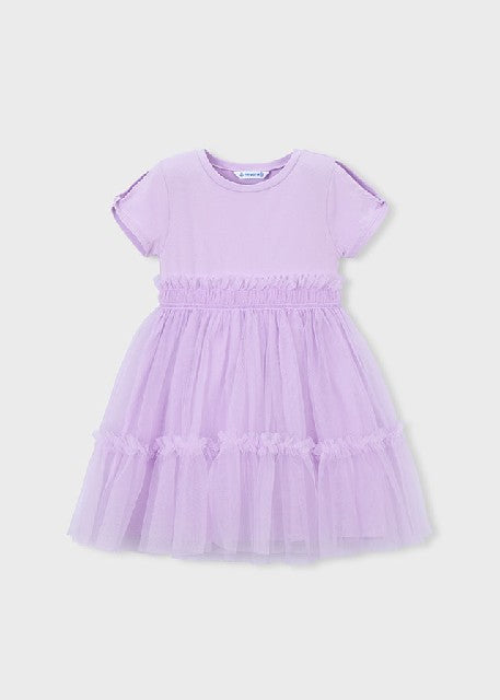 Vestido combinado             Malva