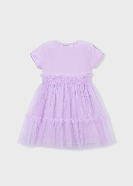 Vestido combinado             Malva