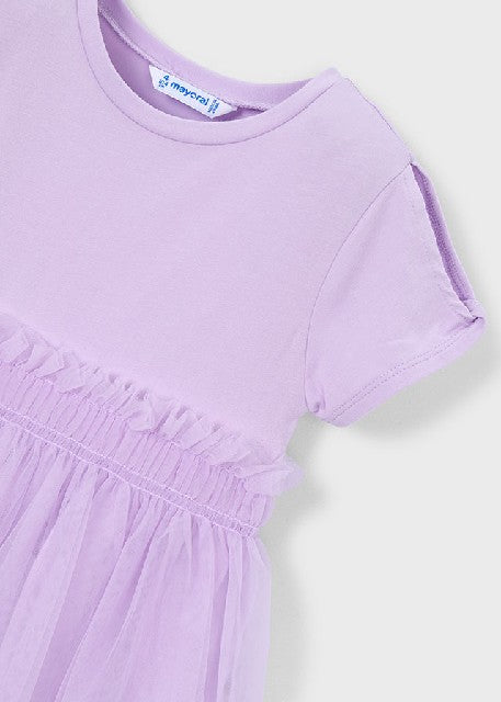 Vestido combinado             Malva