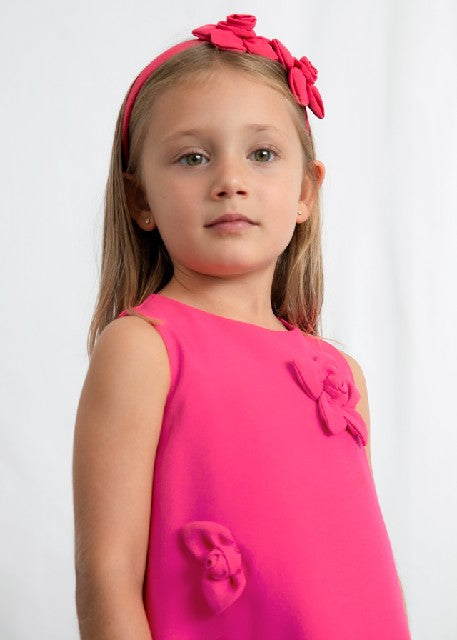 Vestido crepe flores          Clavel