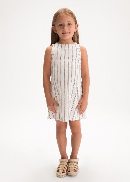 Vestido rayas                 Beige