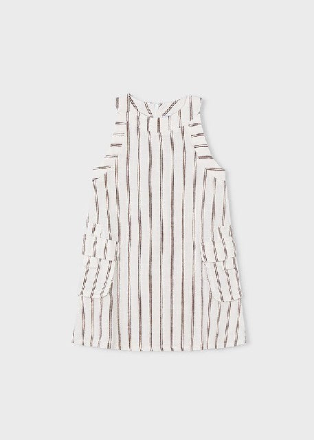 Vestido rayas                 Beige