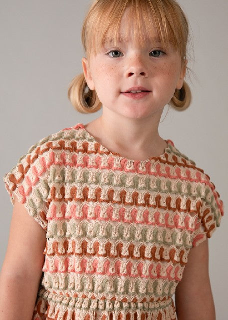 Vestido punto fantasia        Mandarina