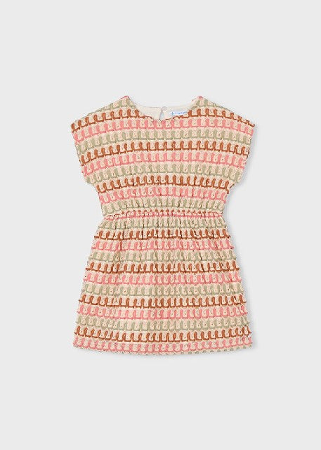 Vestido punto fantasia        Mandarina