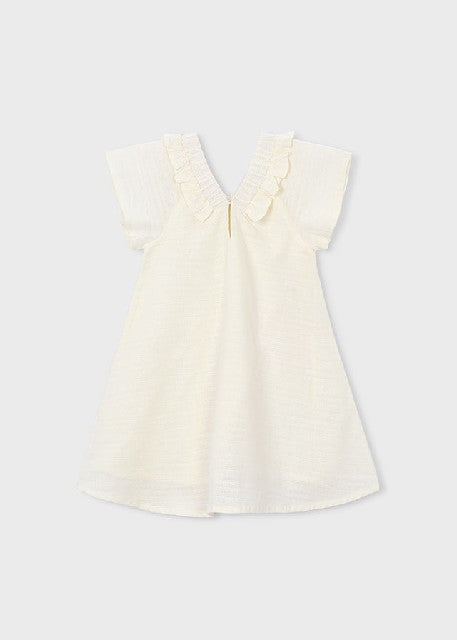 Vestido lino flores           Garbanzo