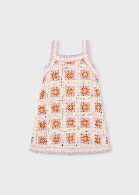 Vestido crochet               Hueso