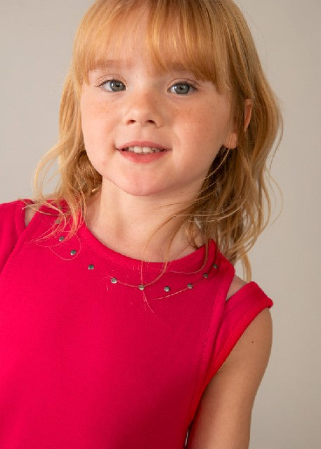 Vestido cut out tachuelas     Persimon