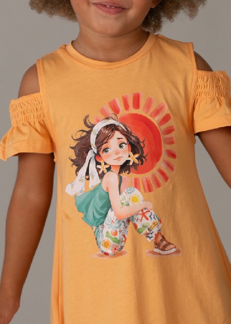 Vestido cut out bolso         Calabaza