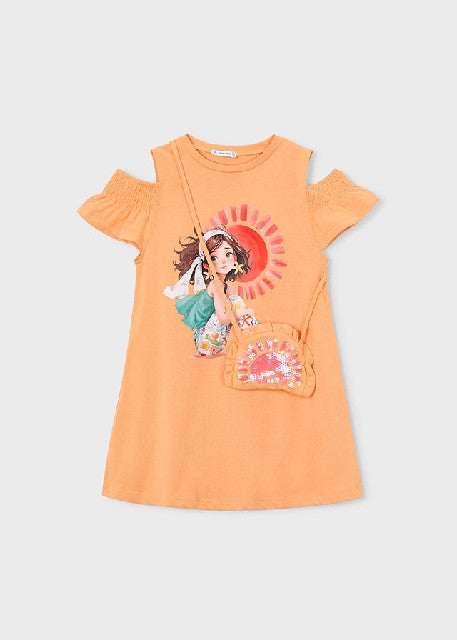 Vestido cut out bolso         Calabaza