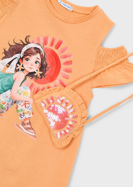 Vestido cut out bolso         Calabaza