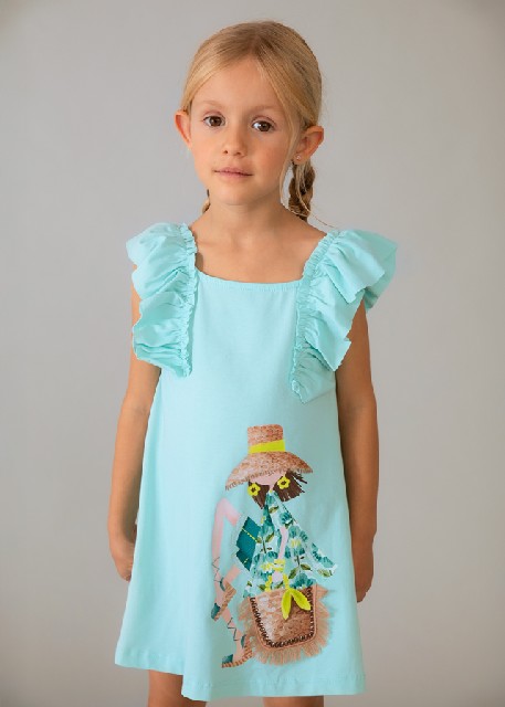Vestido punto volantes        Oceano