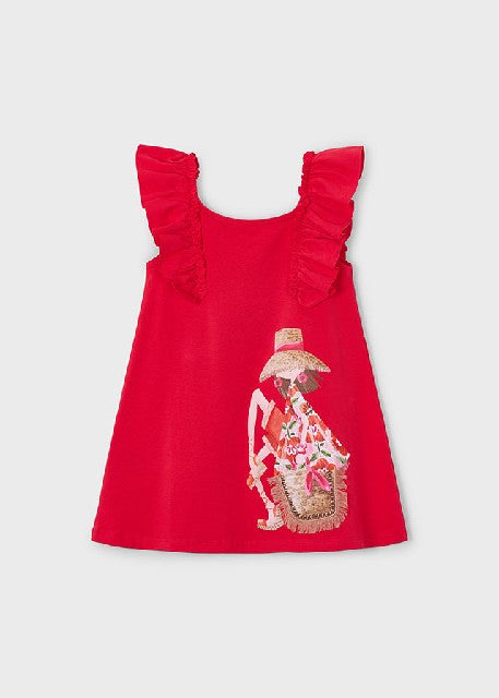 Vestido punto volantes        Persimon