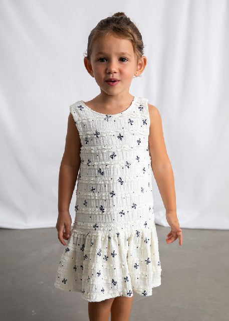 Vestido punto fantasia        Crudo