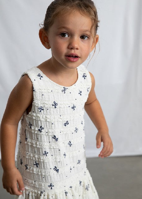 Vestido punto fantasia        Crudo