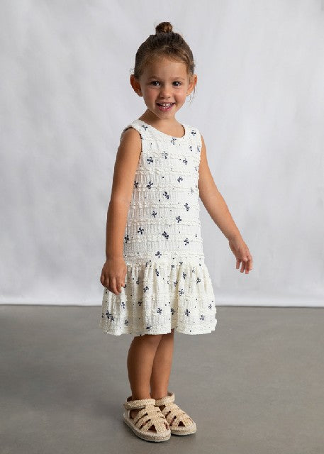Vestido punto fantasia        Crudo