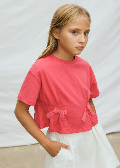 Camiseta m/c lazos            Coral