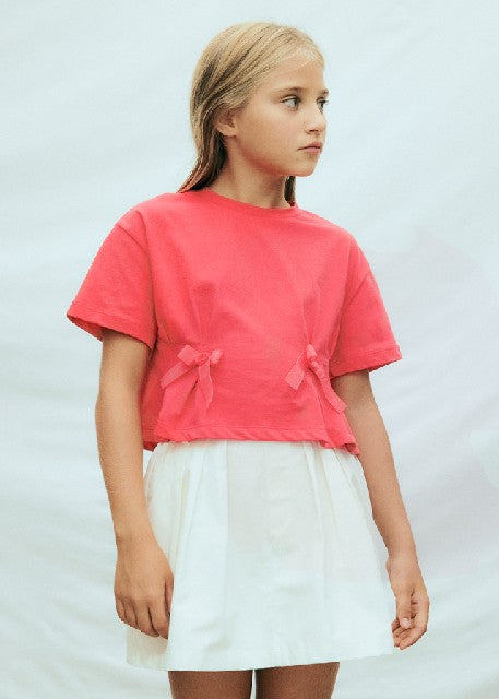Camiseta m/c lazos            Coral