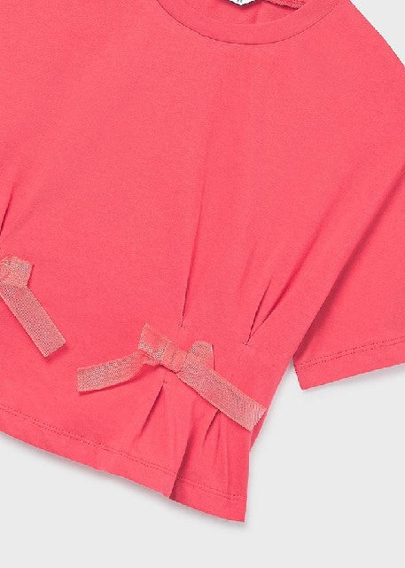 Camiseta m/c lazos            Coral