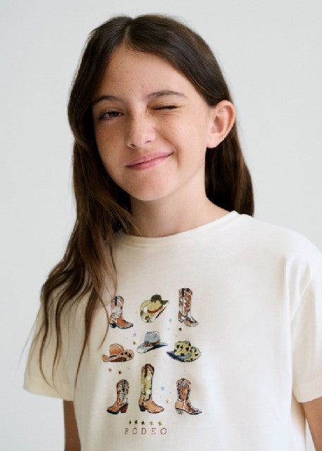 Camiseta m/c grafica          Hueso