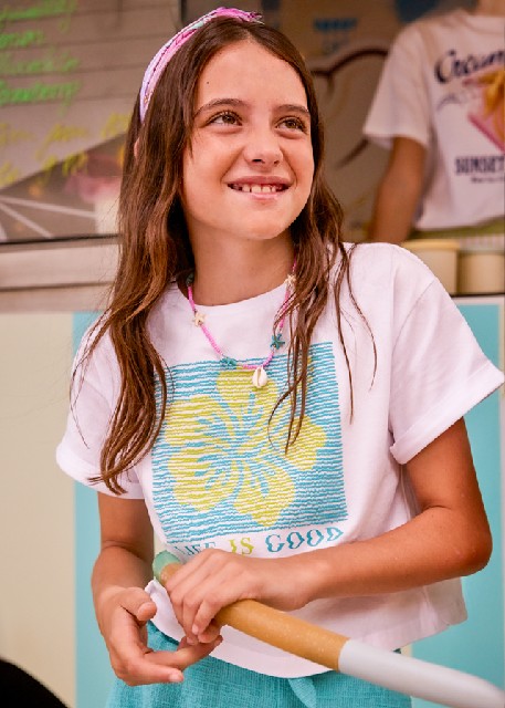 Camiseta m/c grafica          Blanco