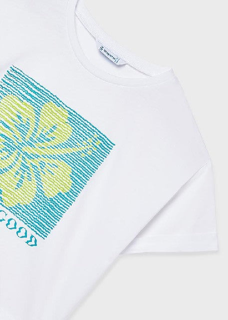 Camiseta m/c grafica          Blanco
