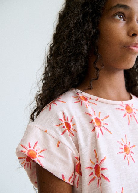 Camiseta m/c estampada        Salmon