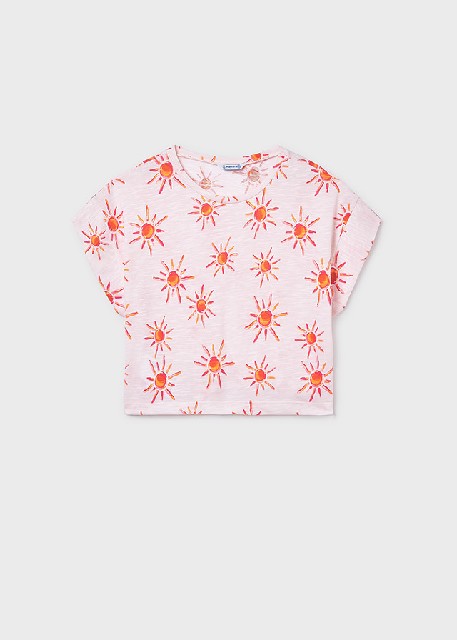 Camiseta m/c estampada        Salmon