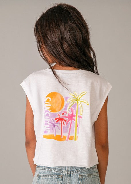 Camiseta tirantes grafica     Blanco