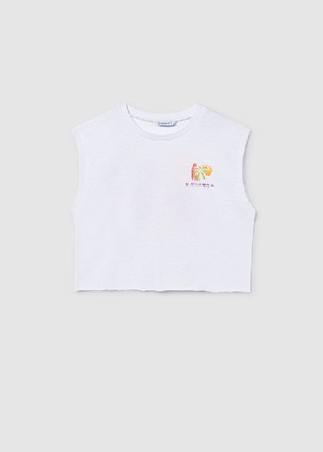 Camiseta tirantes grafica     Blanco