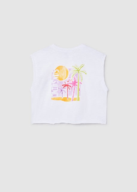Camiseta tirantes grafica     Blanco