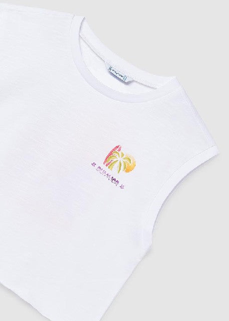 Camiseta tirantes grafica     Blanco