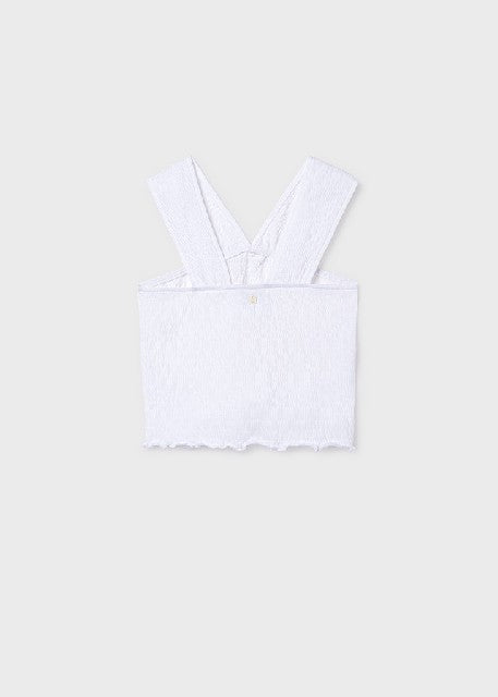 Camiseta tirantes punto arrug Blanco