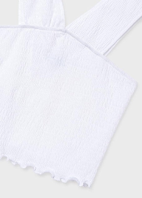 Camiseta tirantes punto arrug Blanco