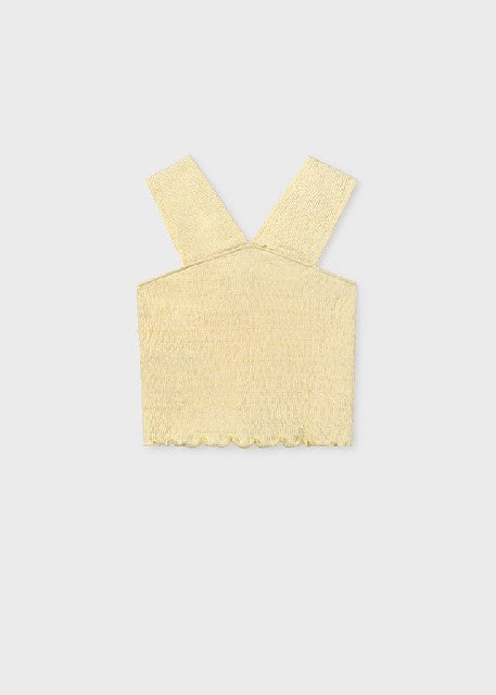 Camiseta tirantes punto arrug Vainilla