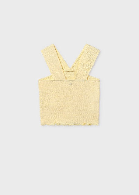 Camiseta tirantes punto arrug Vainilla