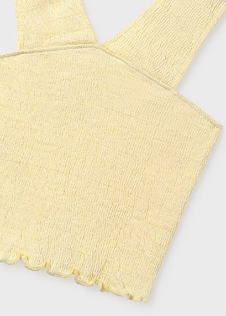 Camiseta tirantes punto arrug Vainilla