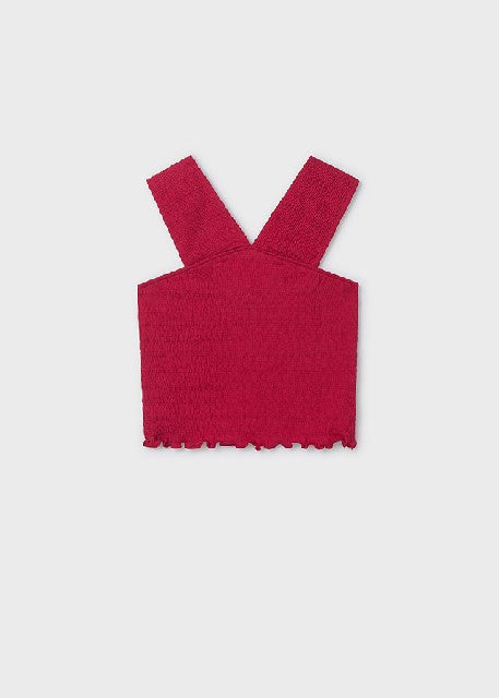 Camiseta tirantes punto arrug Cereza