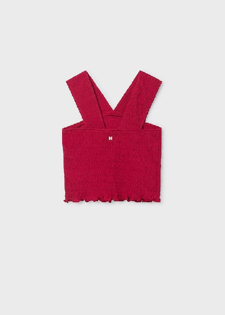 Camiseta tirantes punto arrug Cereza