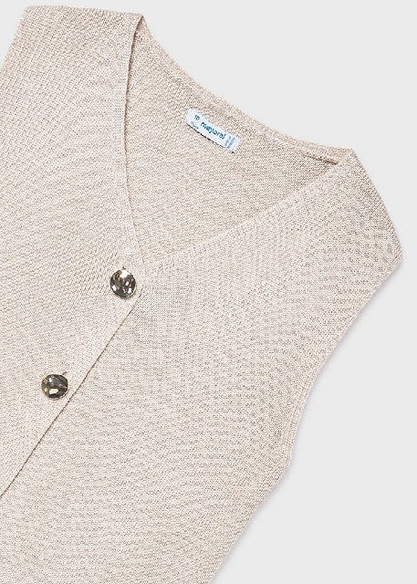 Top tricot botones            Almendra