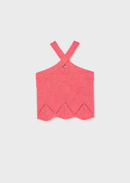 Top tricot cintas halter      Coral