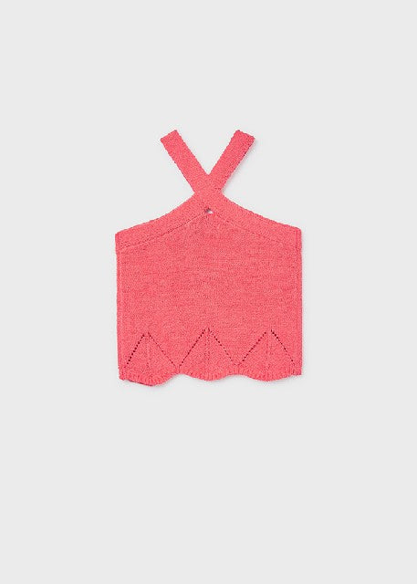 Top tricot cintas halter      Coral