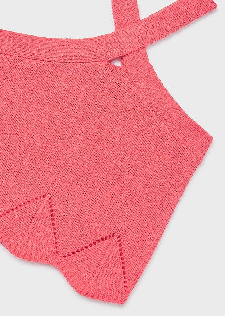 Top tricot cintas halter      Coral