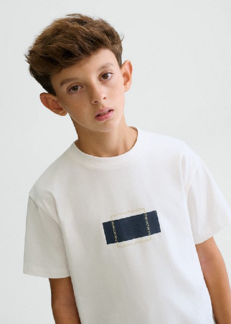 Camiseta m/c formal           Nata